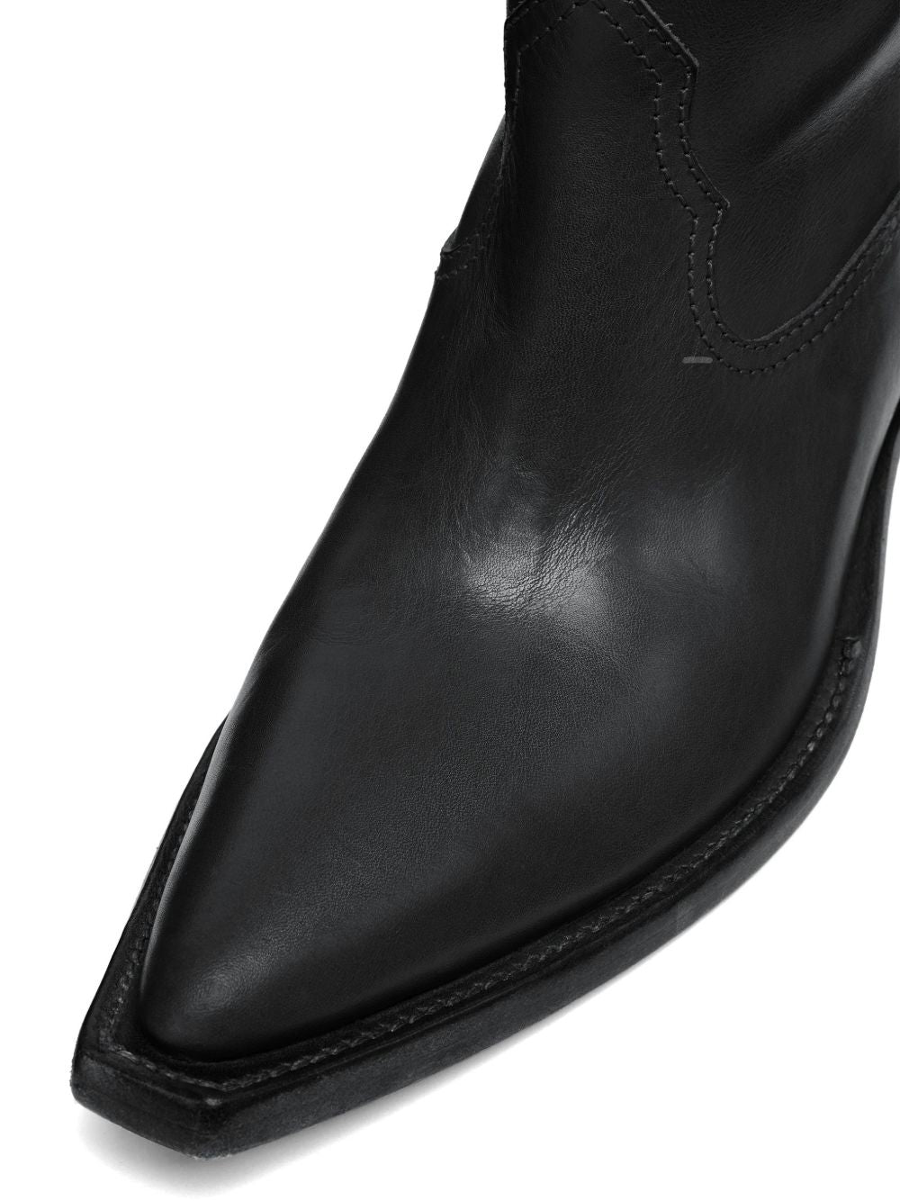 Maison Margiela Leather western boots BLACK
