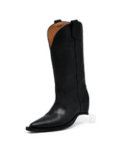 Maison Margiela Leather western boots BLACK