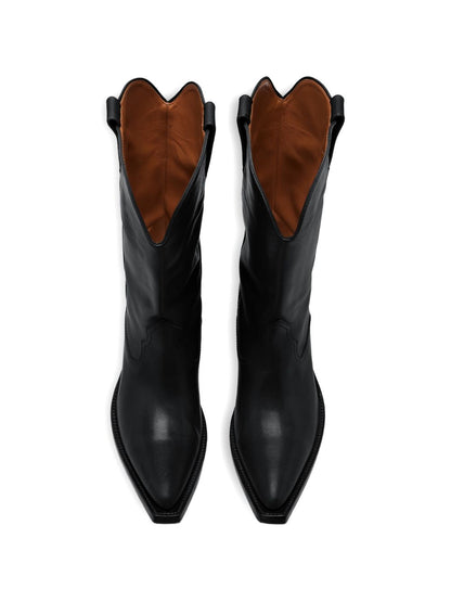 Maison Margiela Leather western boots BLACK