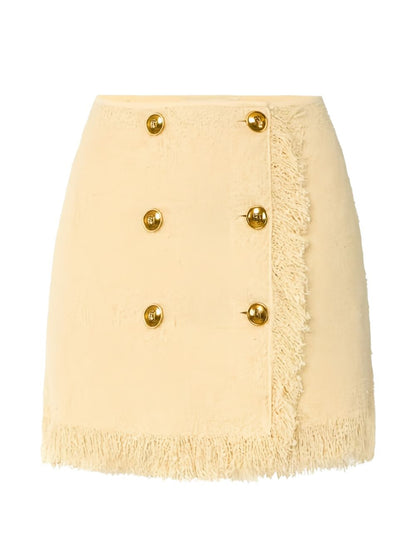 Elisabetta Franchi Cotton skirt WHITE