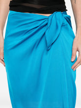Silk95Five French Tie silk skirt LIGHT BLUE