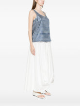 Pierre Louis Mascia Striped silk top LIGHT BLUE