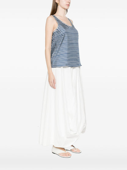 Pierre Louis Mascia Striped silk top LIGHT BLUE