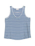 Pierre Louis Mascia Striped silk top LIGHT BLUE