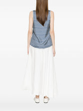 Pierre Louis Mascia Striped silk top LIGHT BLUE