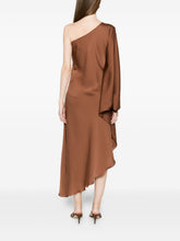 Silk95Five Ritz silk asymmetric dress BROWN