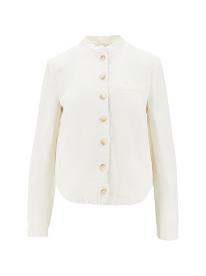 Emporio Armani Linen blend jacket White
