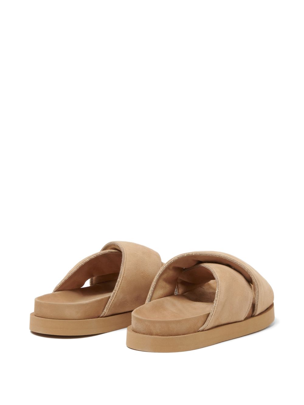 Fabiana Filippi Suede leather platform sandals BROWN
