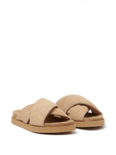 Fabiana Filippi Suede leather platform sandals BROWN