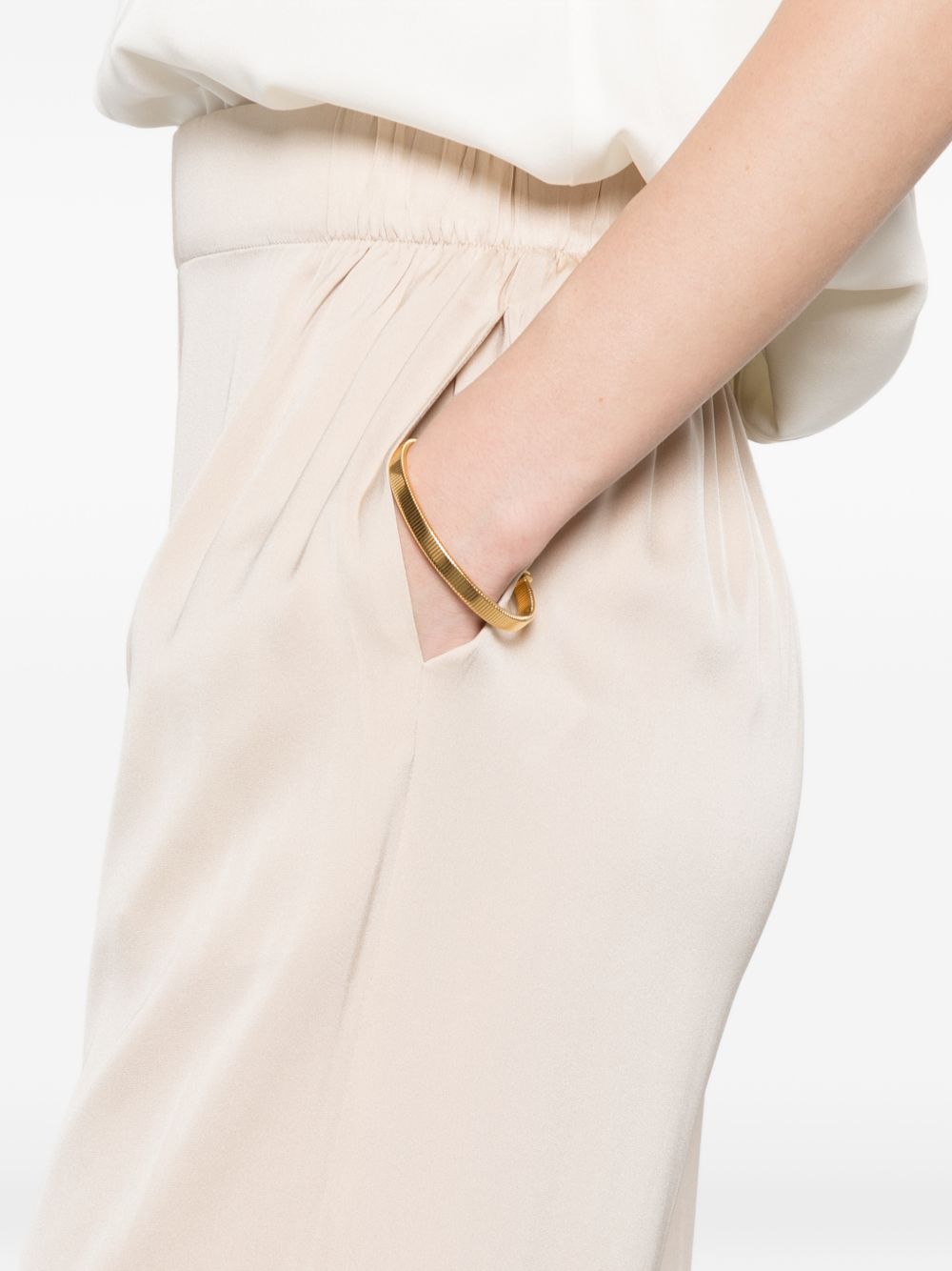 Silk95Five Amalfi silk trousers BEIGE
