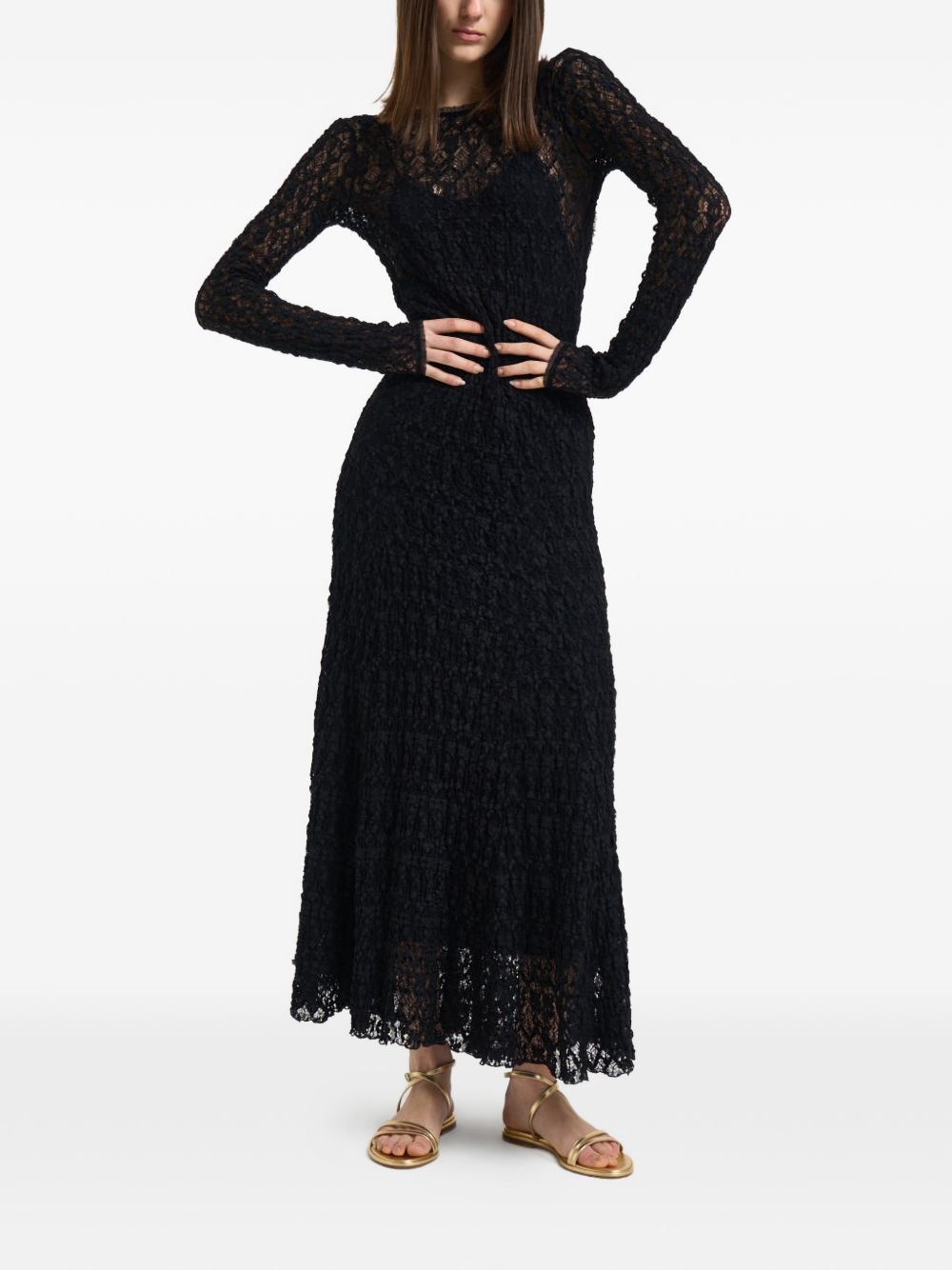 Forte Forte Lace long dress BLACK