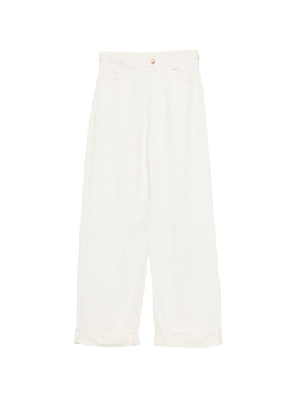 Emporio Armani Linen blend trousers Beige