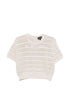 Emporio Armani Cotton open-knit cardigan BEIGE