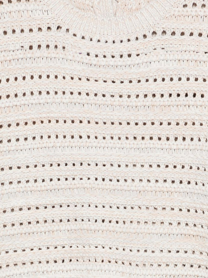 Emporio Armani Cotton open-knit cardigan BEIGE