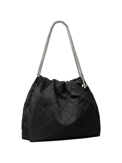 Tory Burch Fleming nylon hobo bag BLACK