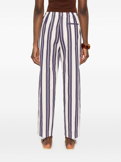 Forte Forte Striped drawstring trousers NAVY