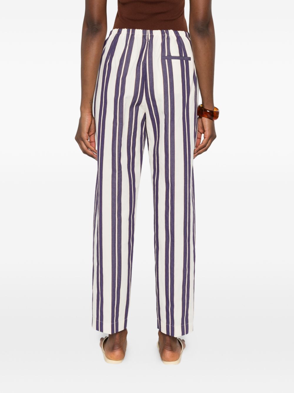 Forte Forte Striped drawstring trousers NAVY