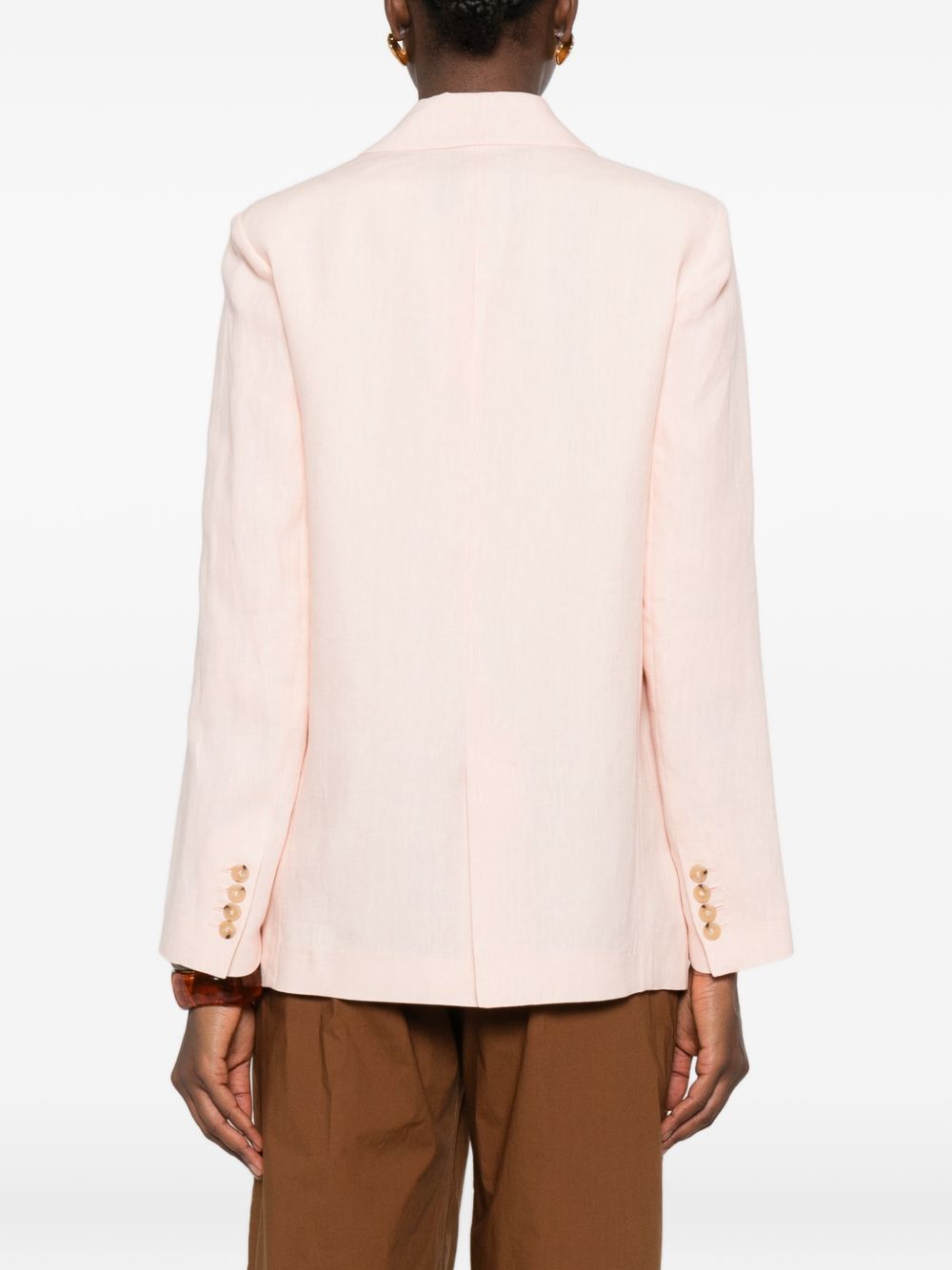 Forte Forte Linen single-breasted jacket PINK