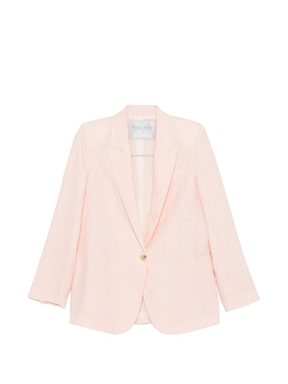 Forte Forte Linen single-breasted jacket PINK