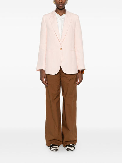 Forte Forte Linen single-breasted jacket PINK