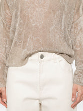 Emporio Armani Embroidered crewneck sweater SILVER