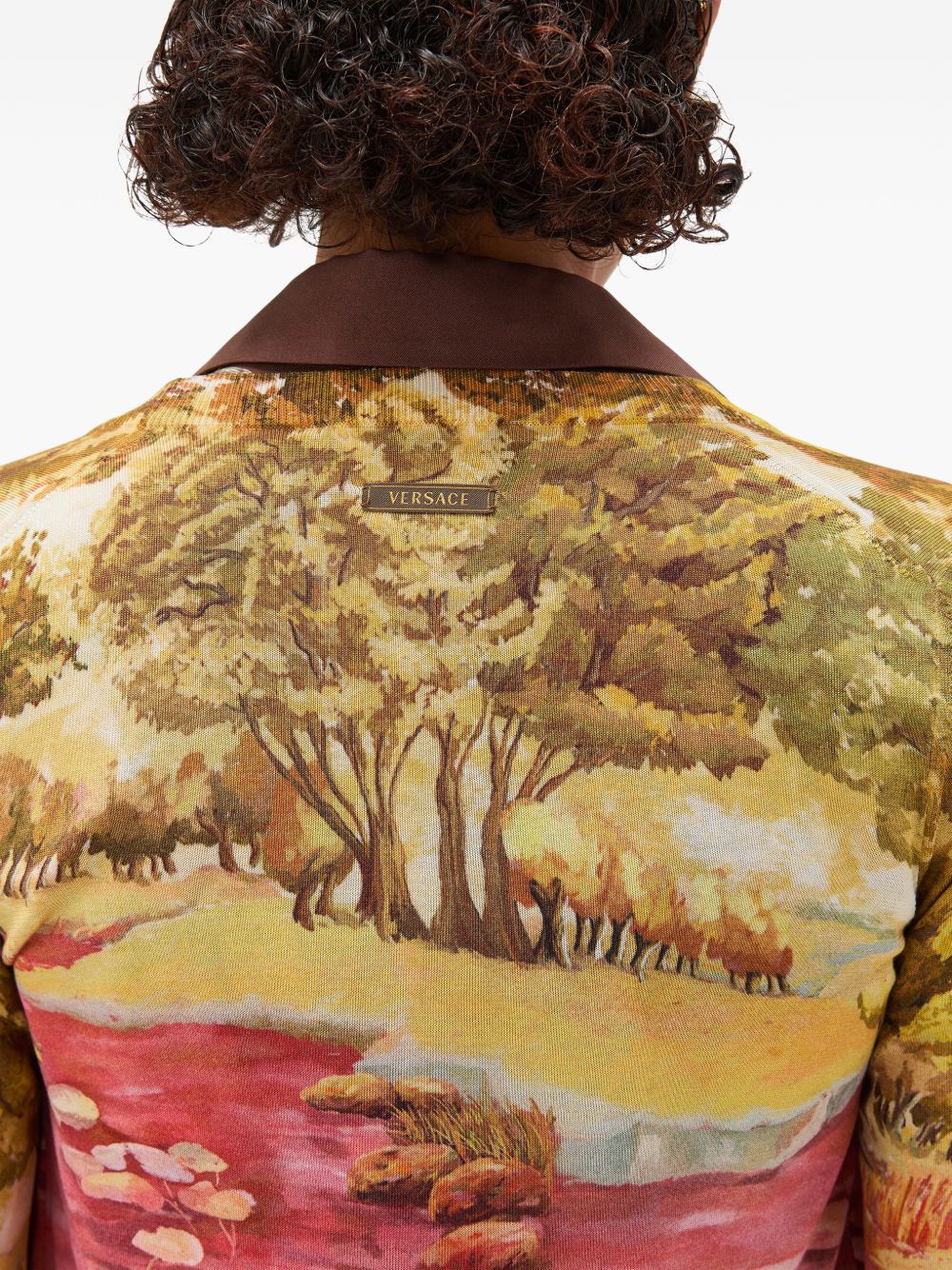 Versace IT Printed silk cardigan MULTICOLOR