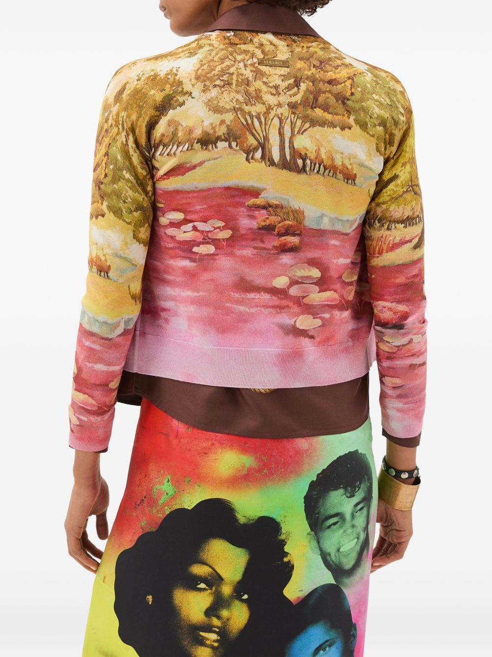Versace IT Printed silk cardigan MULTICOLOR