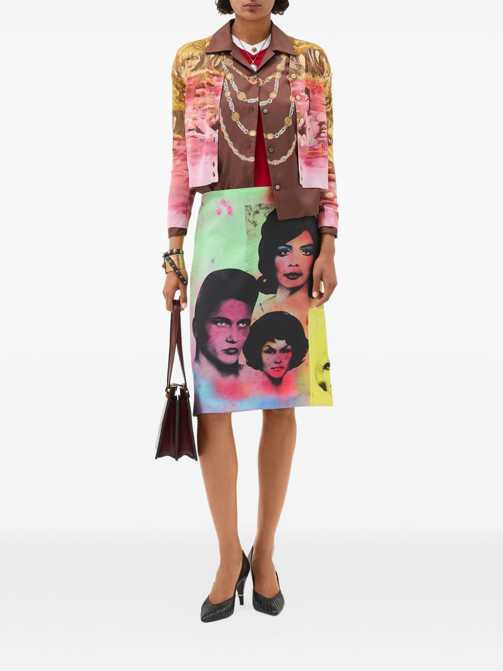Versace IT Printed silk cardigan MULTICOLOR