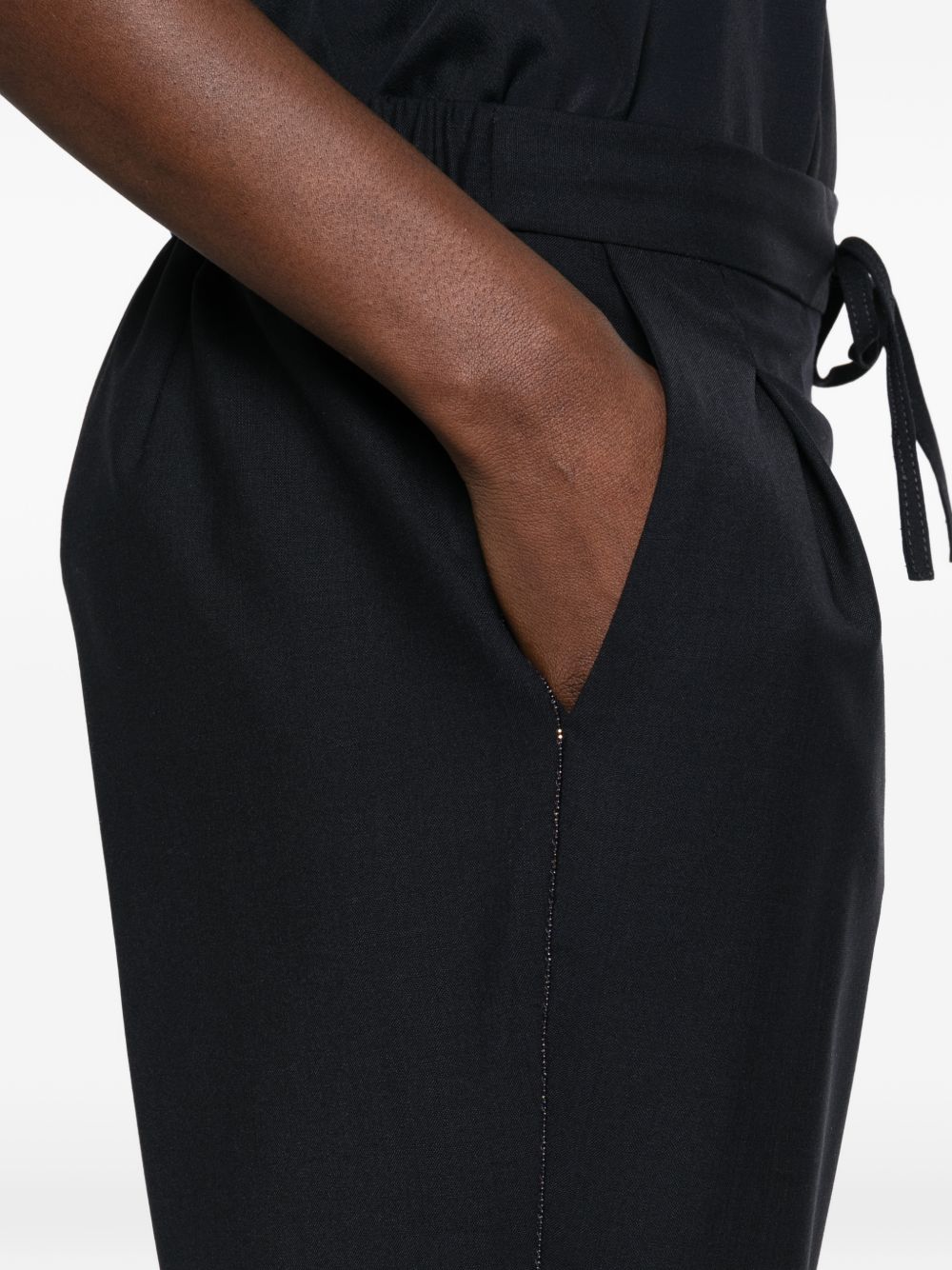 Fabiana Filippi Wool drawstring trousers NAVY