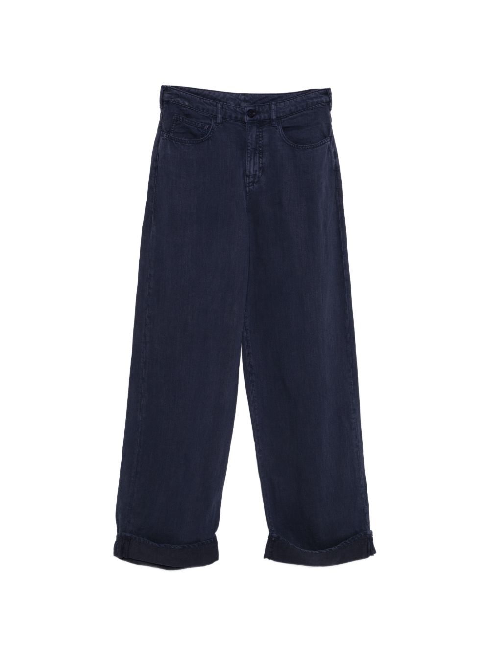Emporio Armani Linen blend trousers NAVY