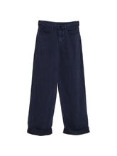 Emporio Armani Linen blend trousers NAVY