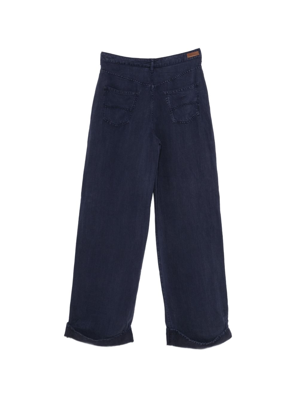 Emporio Armani Linen blend trousers NAVY