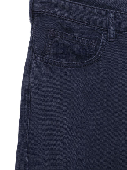 Emporio Armani Linen blend trousers NAVY