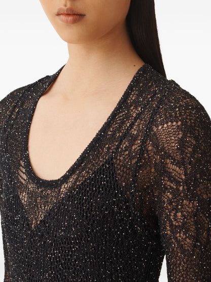 Fabiana Filippi Lace long dress NAVY