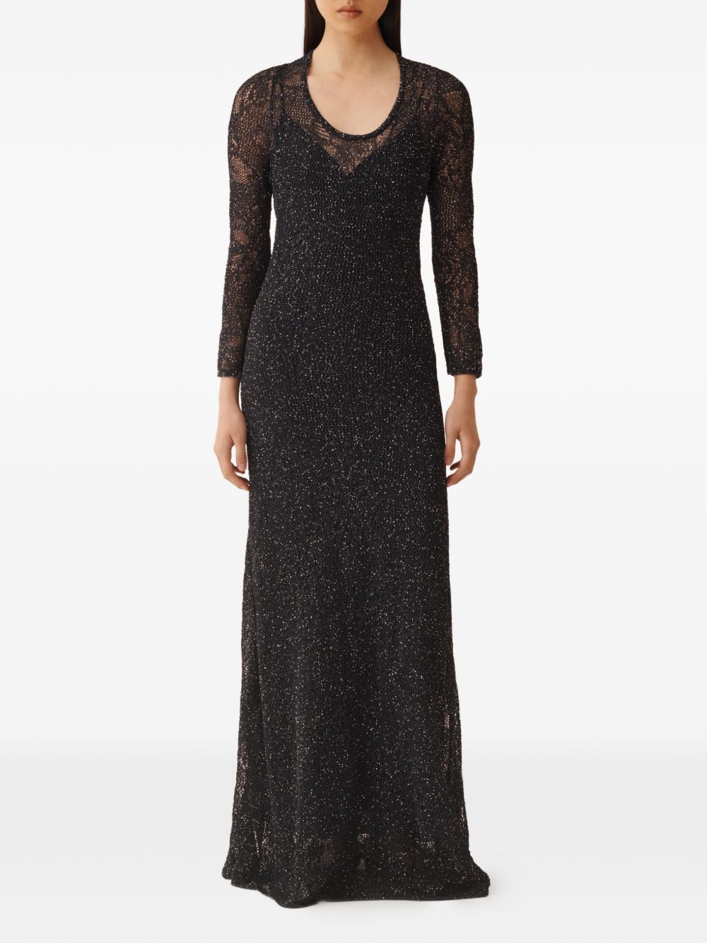 Fabiana Filippi Lace long dress NAVY