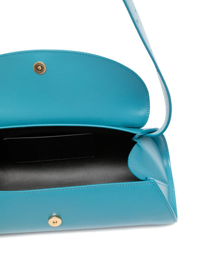 Jil Sander Cannolo small leather shoulder bag LIGHT BLUE