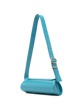 Jil Sander Cannolo small leather shoulder bag LIGHT BLUE