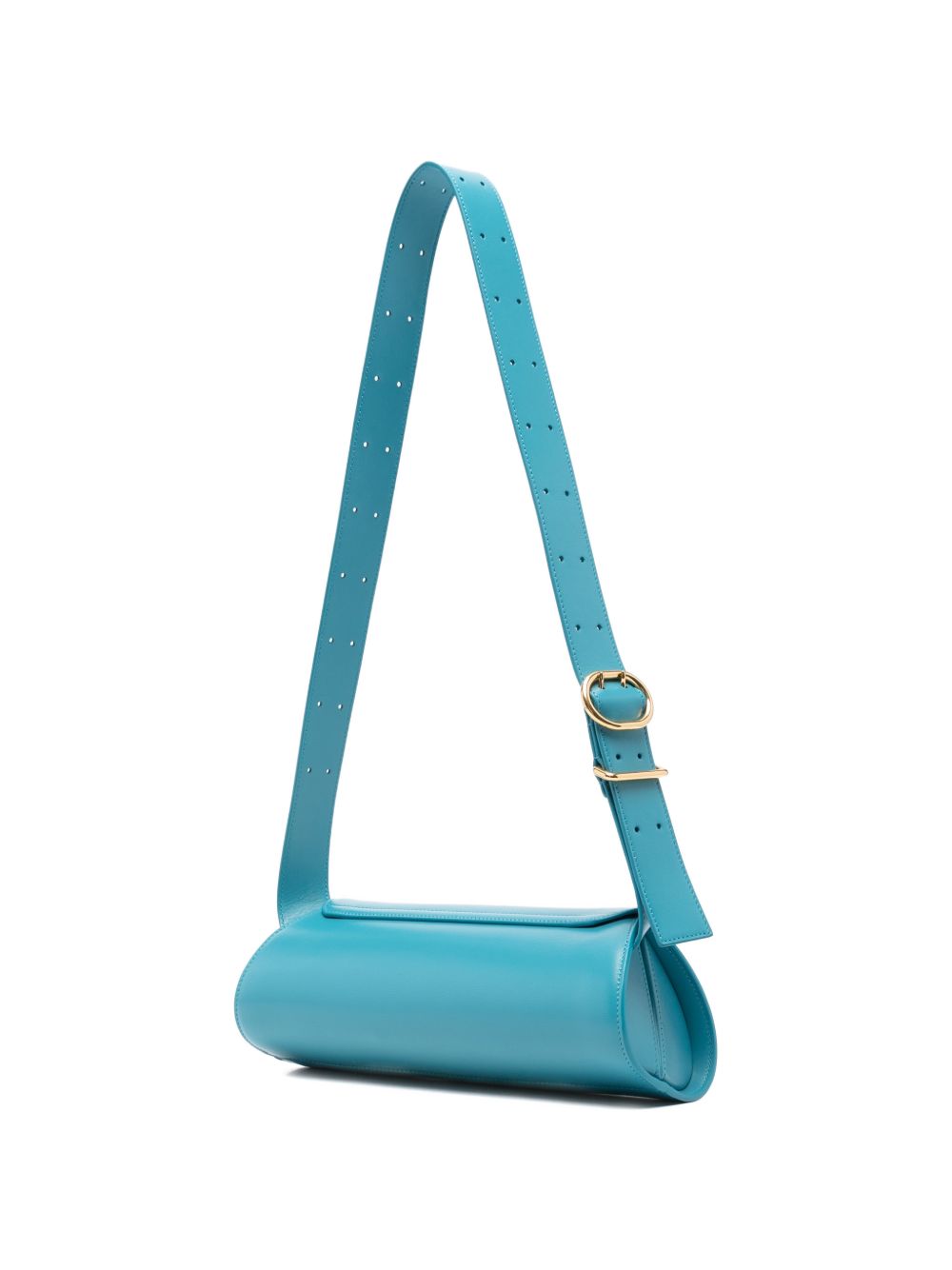 Jil Sander Cannolo small leather shoulder bag LIGHT BLUE