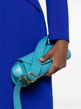 Jil Sander Cannolo small leather shoulder bag LIGHT BLUE