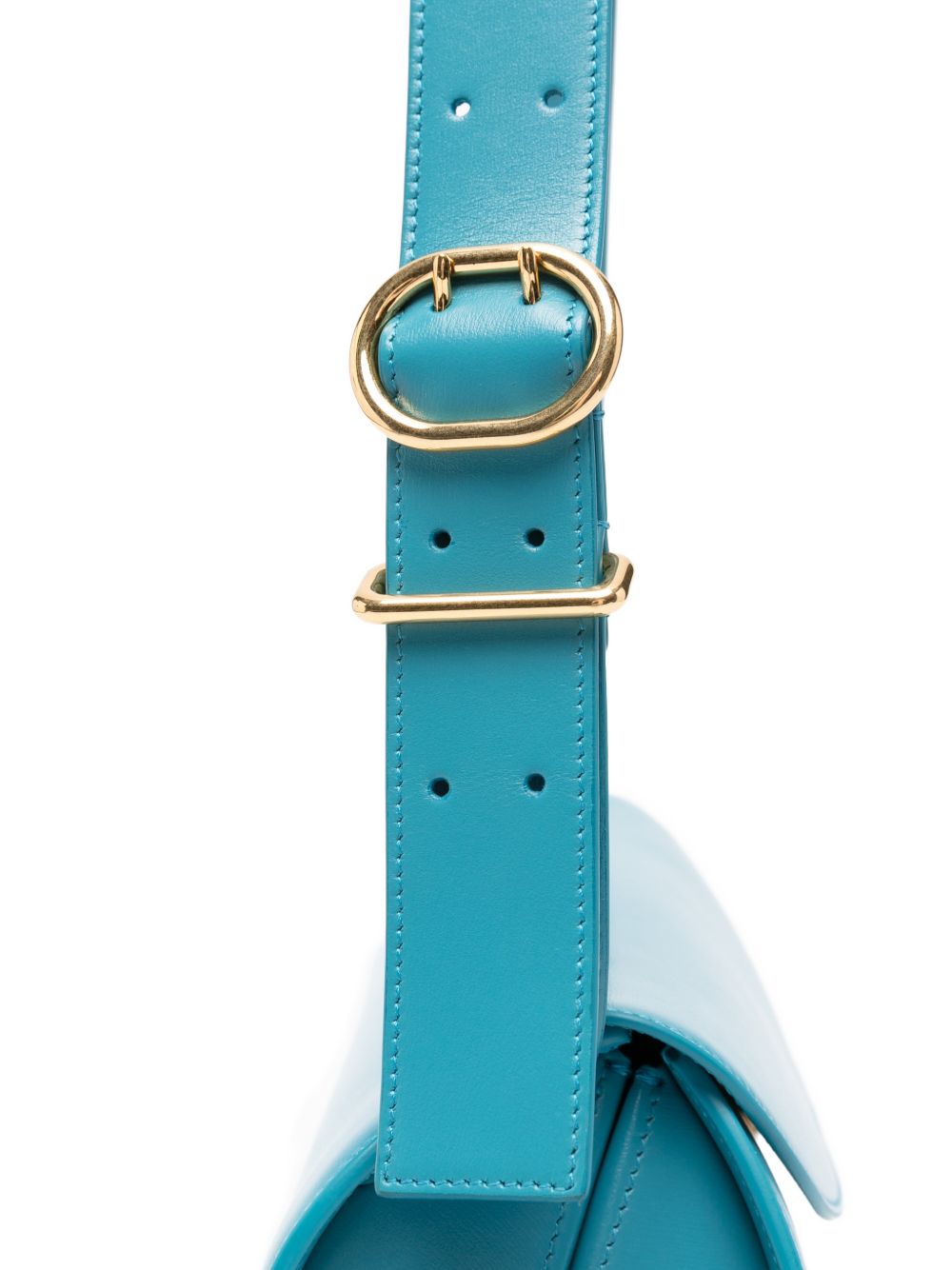 Jil Sander Cannolo small leather shoulder bag LIGHT BLUE
