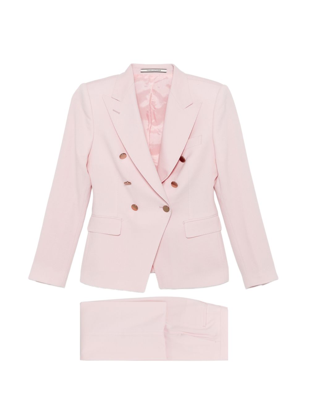 Tagliatore Wool double-breasted suit PINK