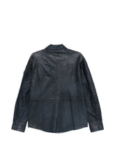 Peuterey Todd leather jacket NAVY