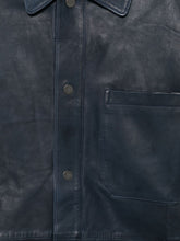 Peuterey Todd leather jacket NAVY