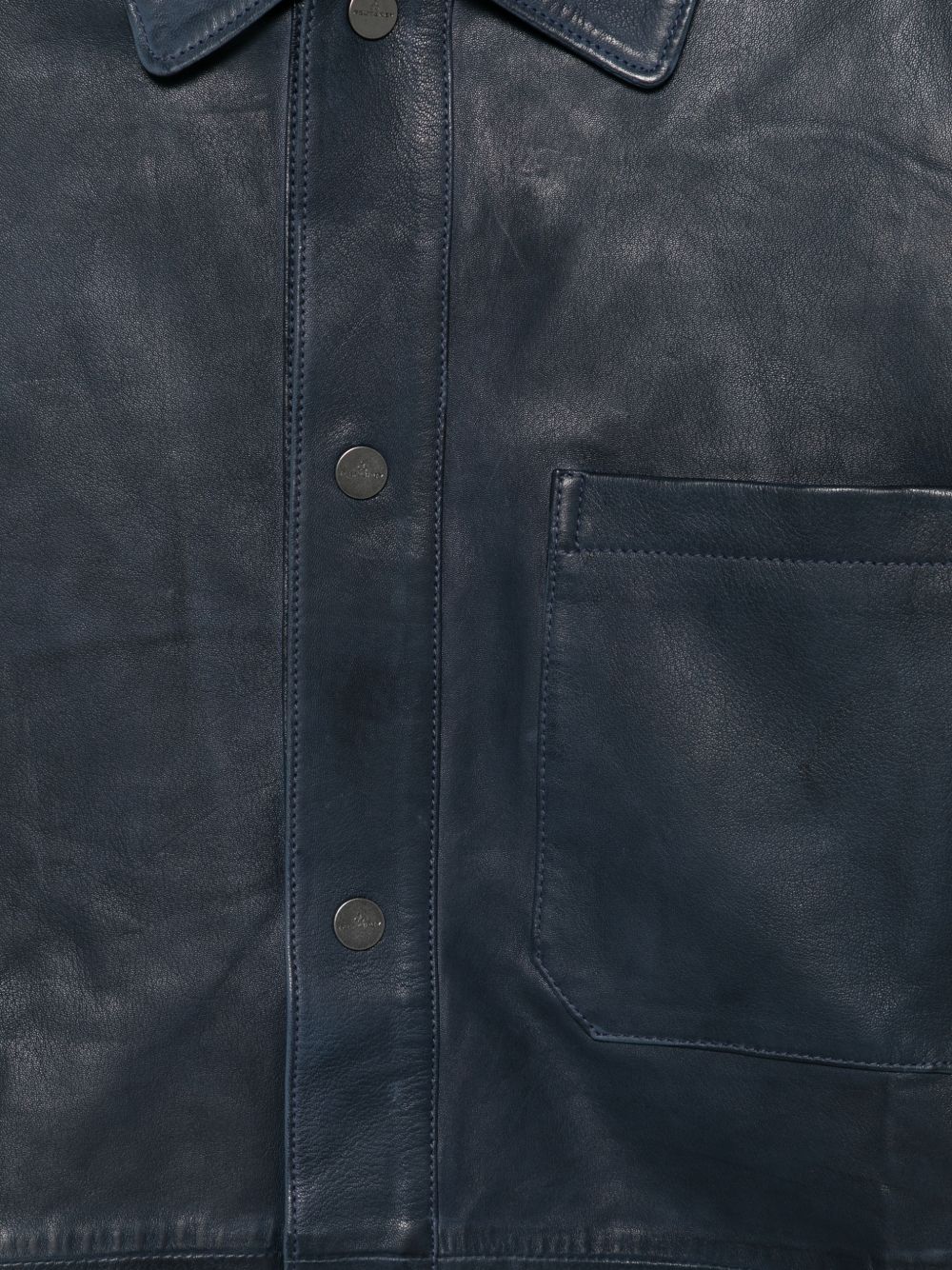 Peuterey Todd leather jacket NAVY