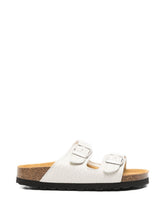 Woolrich Two Bands leather sandals WHITE