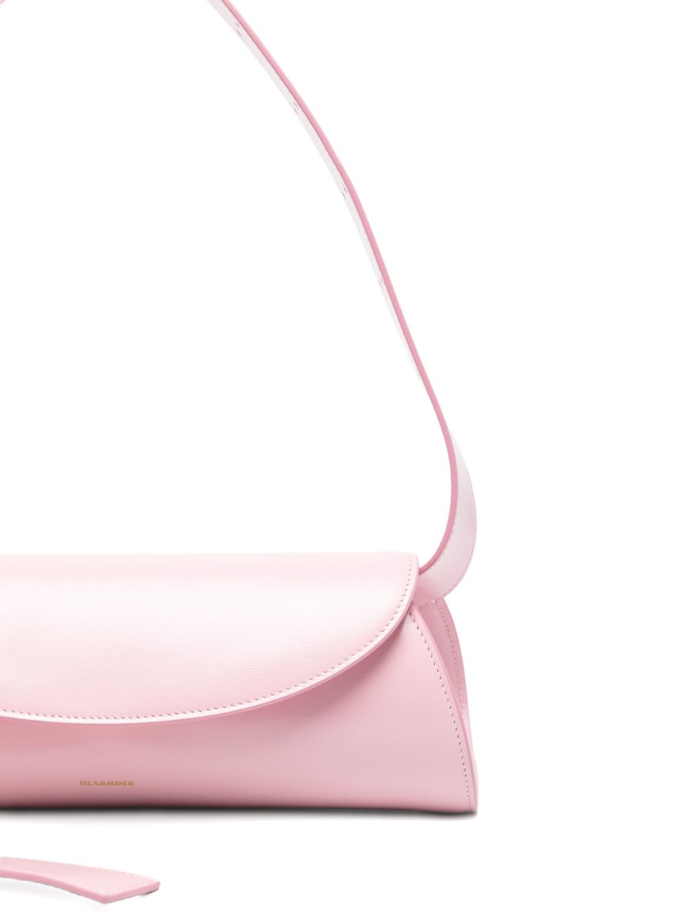 Jil Sander Cannolo small leather shoulder bag PINK