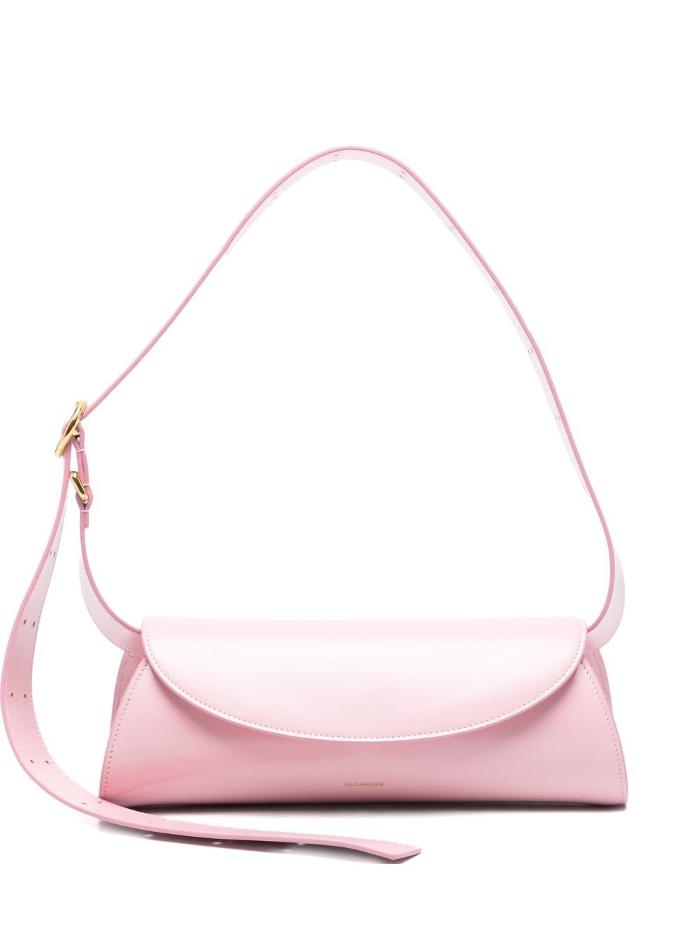 Jil Sander Cannolo small leather shoulder bag PINK