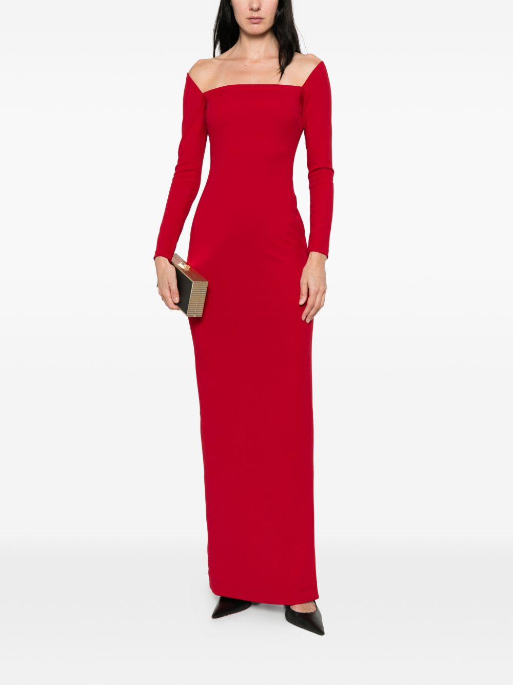 Solace London Lolita maxi dress RED