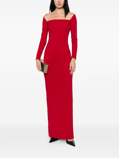 Solace London Lolita maxi dress RED