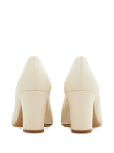 Ferragamo Gancini block heel pump BROWN